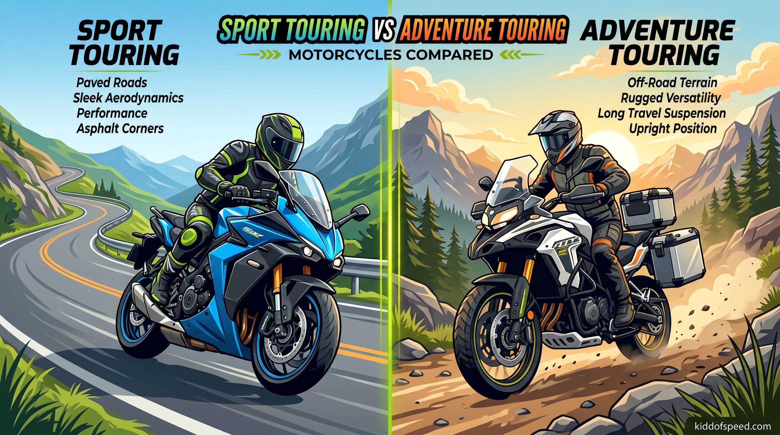 Sport Touring vs Adventure Touring Motorcycles Compared