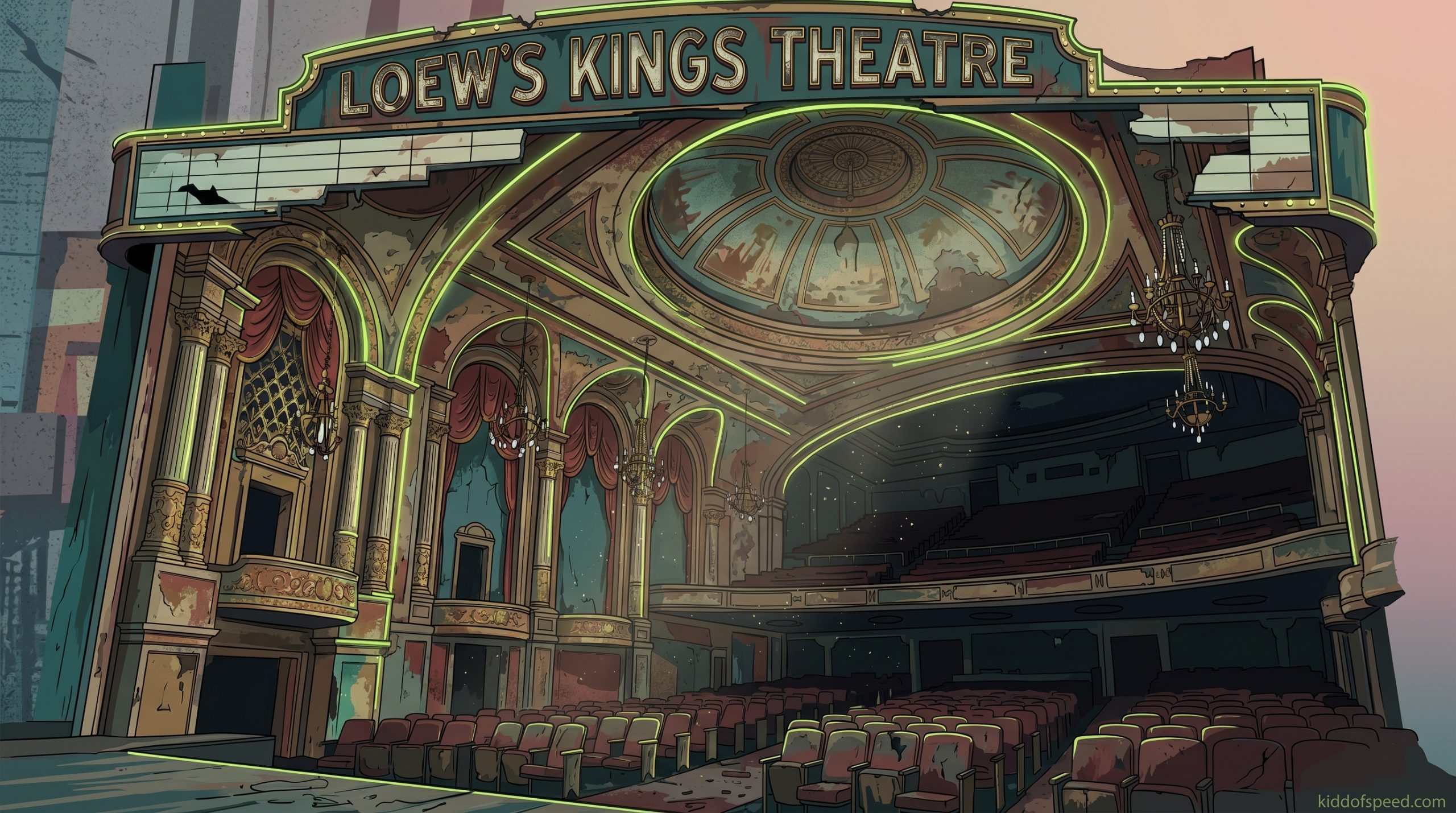 The Decaying Glory of Loews Kings Theatre in Brooklyn Before Restoration