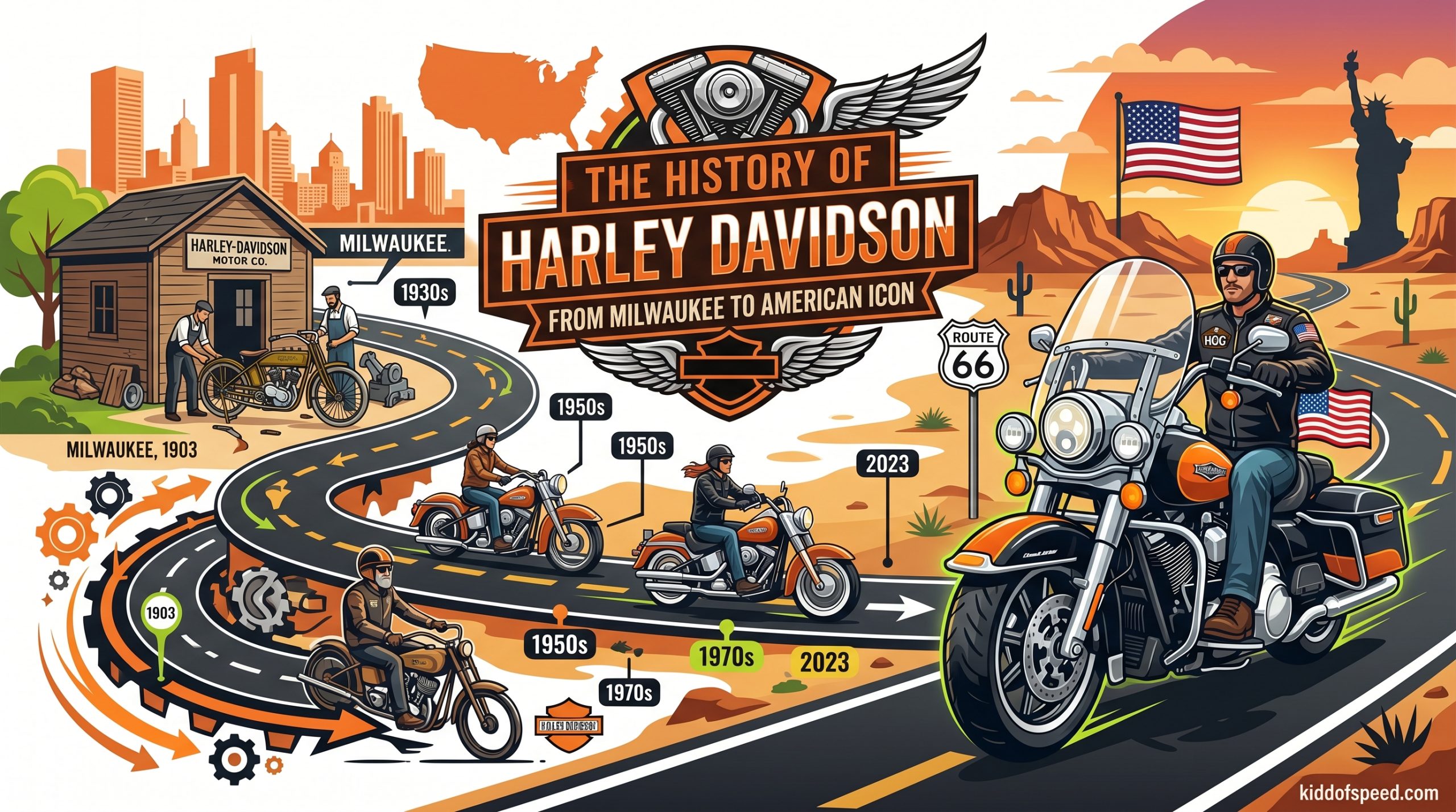 The History of Harley Davidson From Milwaukee to American Icon