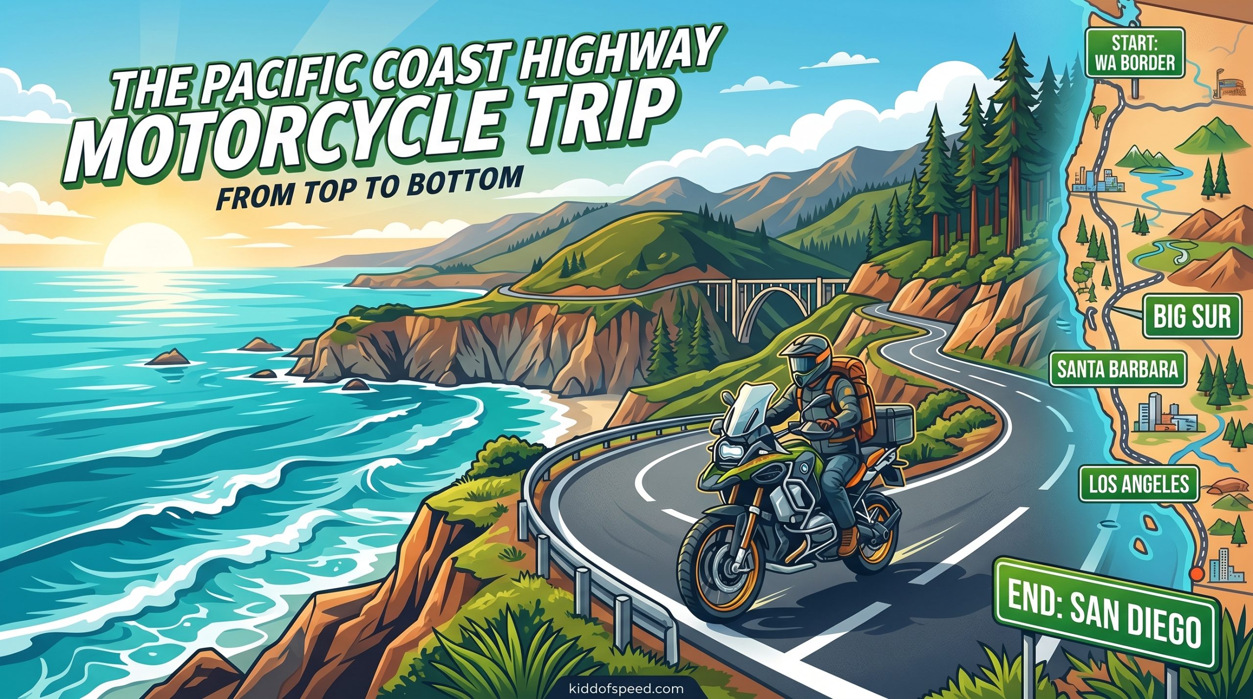 The Pacific Coast Highway Motorcycle Trip From Top to Bottom