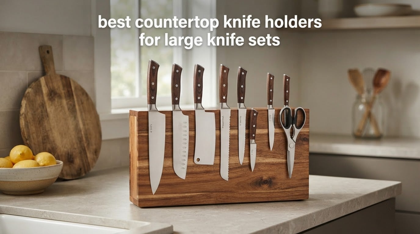 best countertop knife holders for large knife sets
